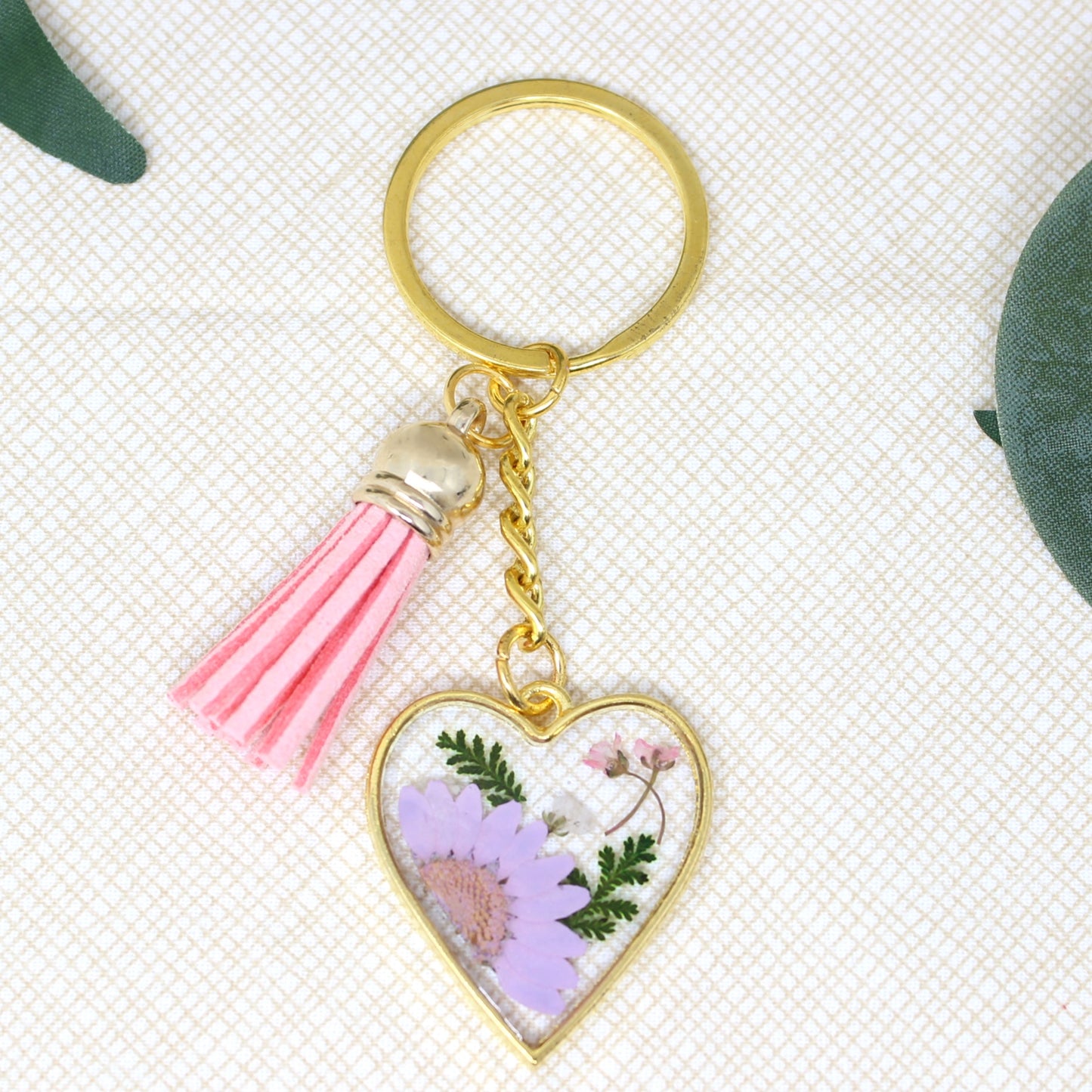 Pressed Flower Keychain