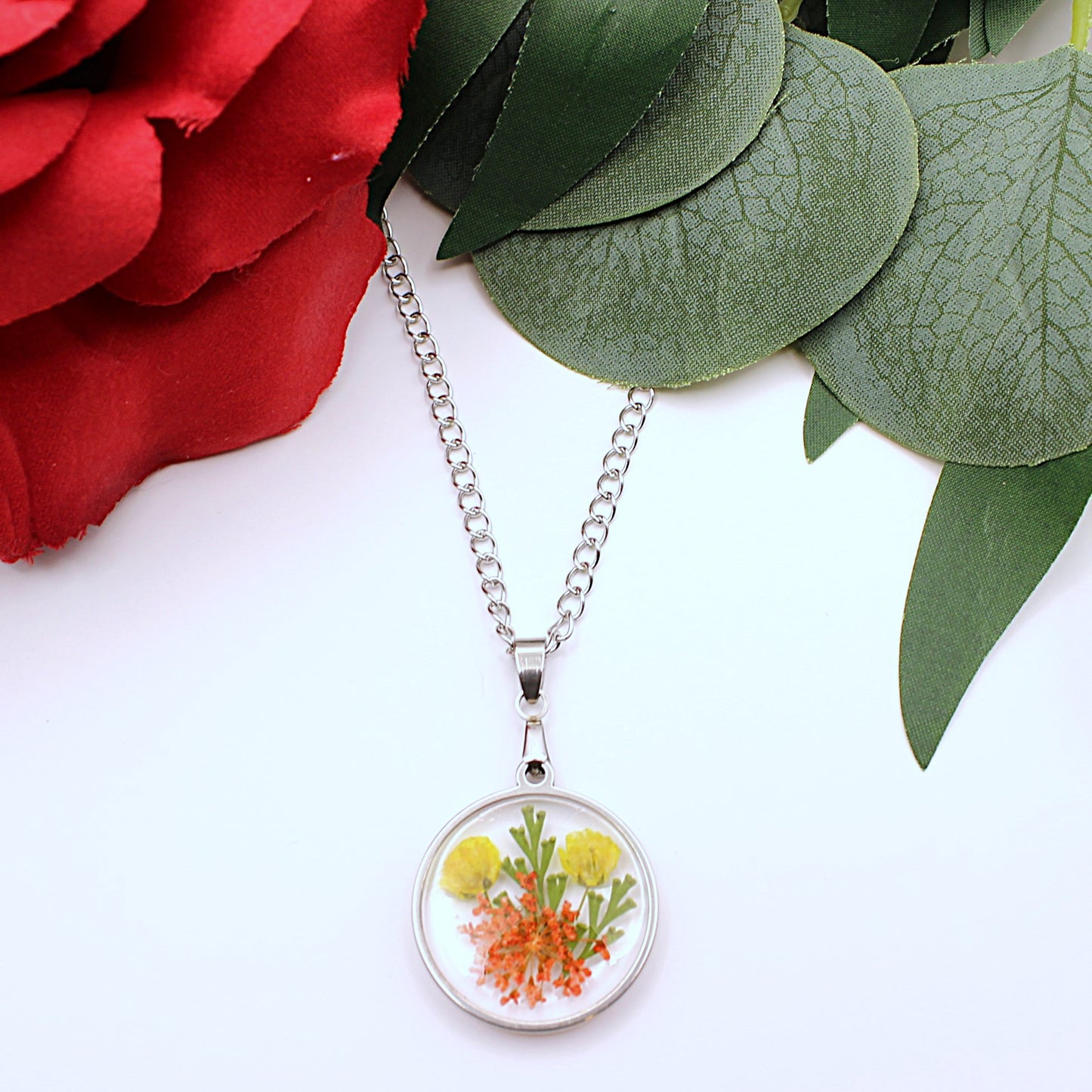 Pressed Flower Necklace