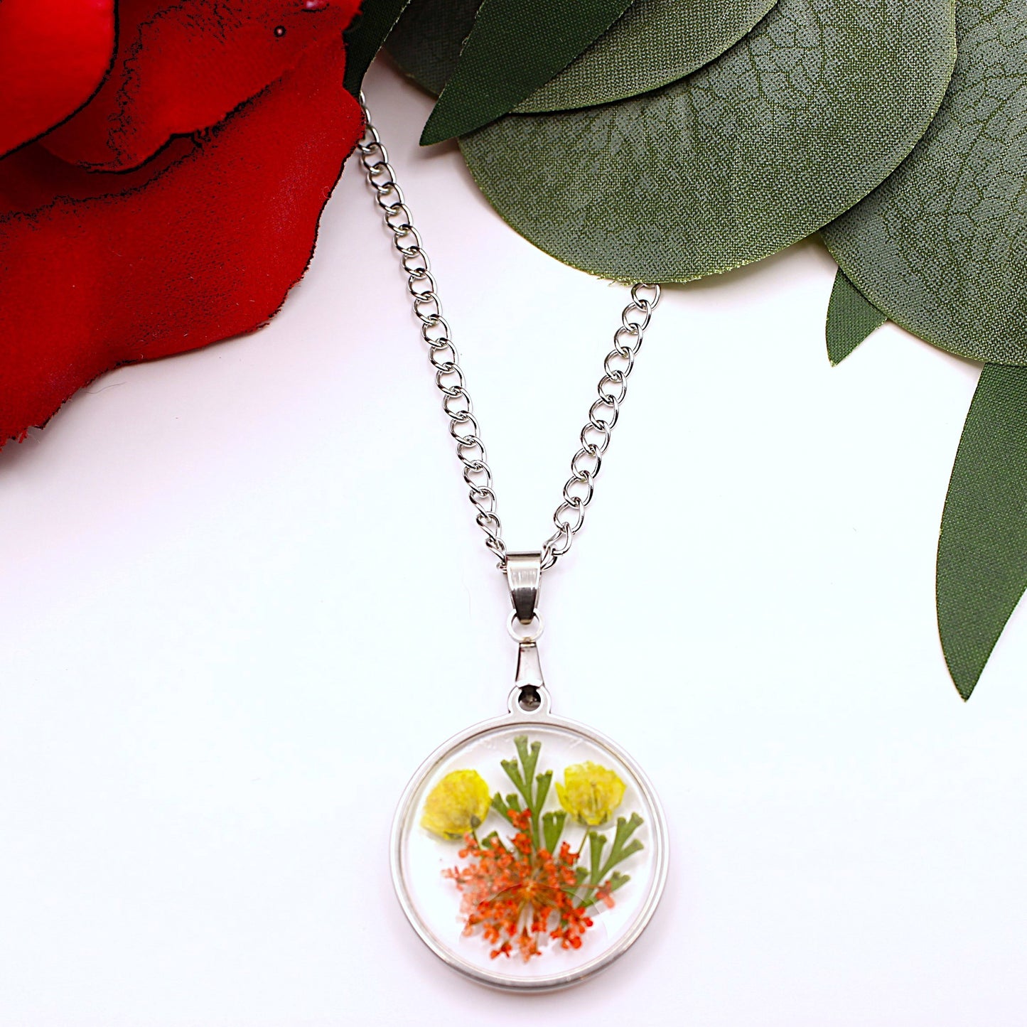 Pressed Flower Necklace