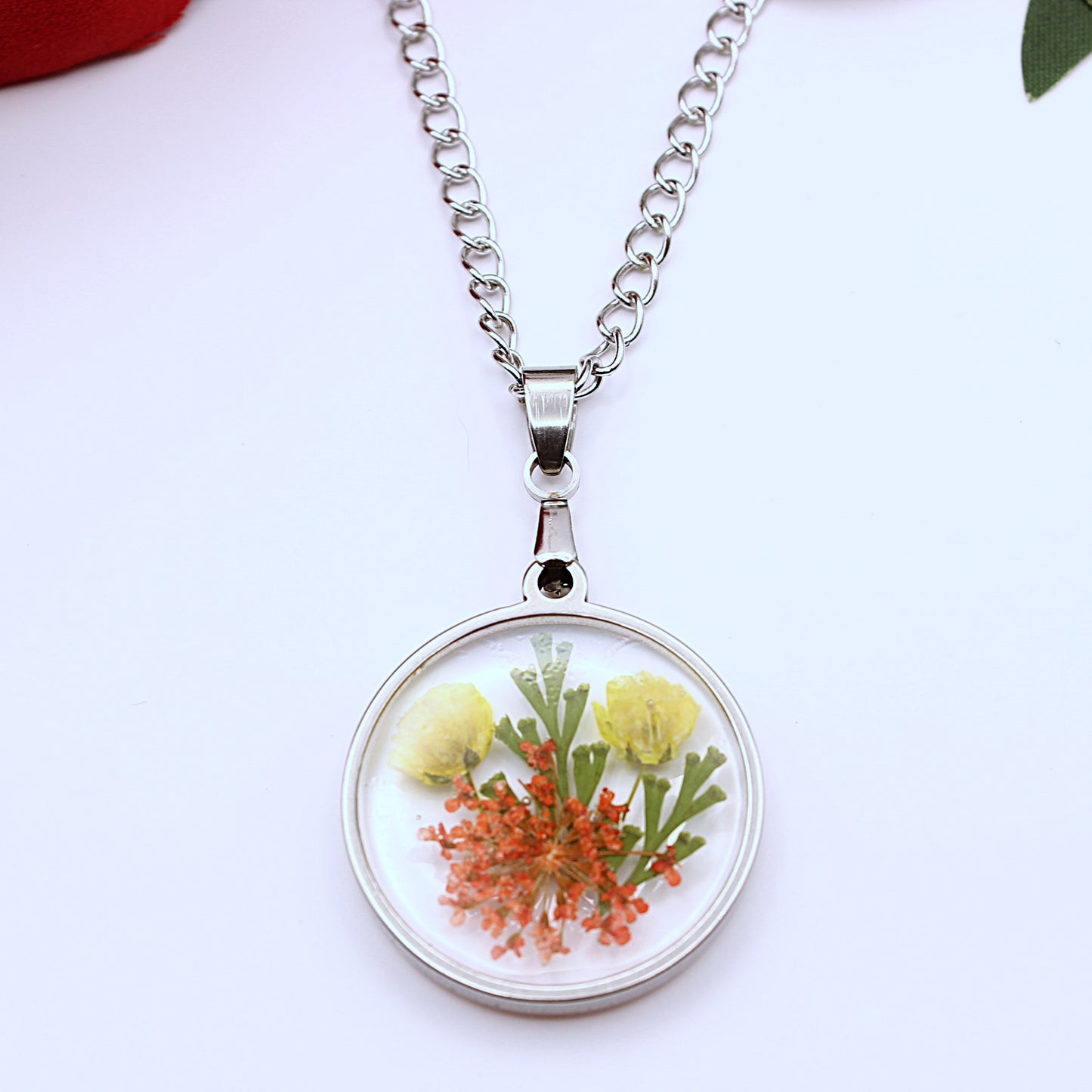 Pressed Flower Necklace