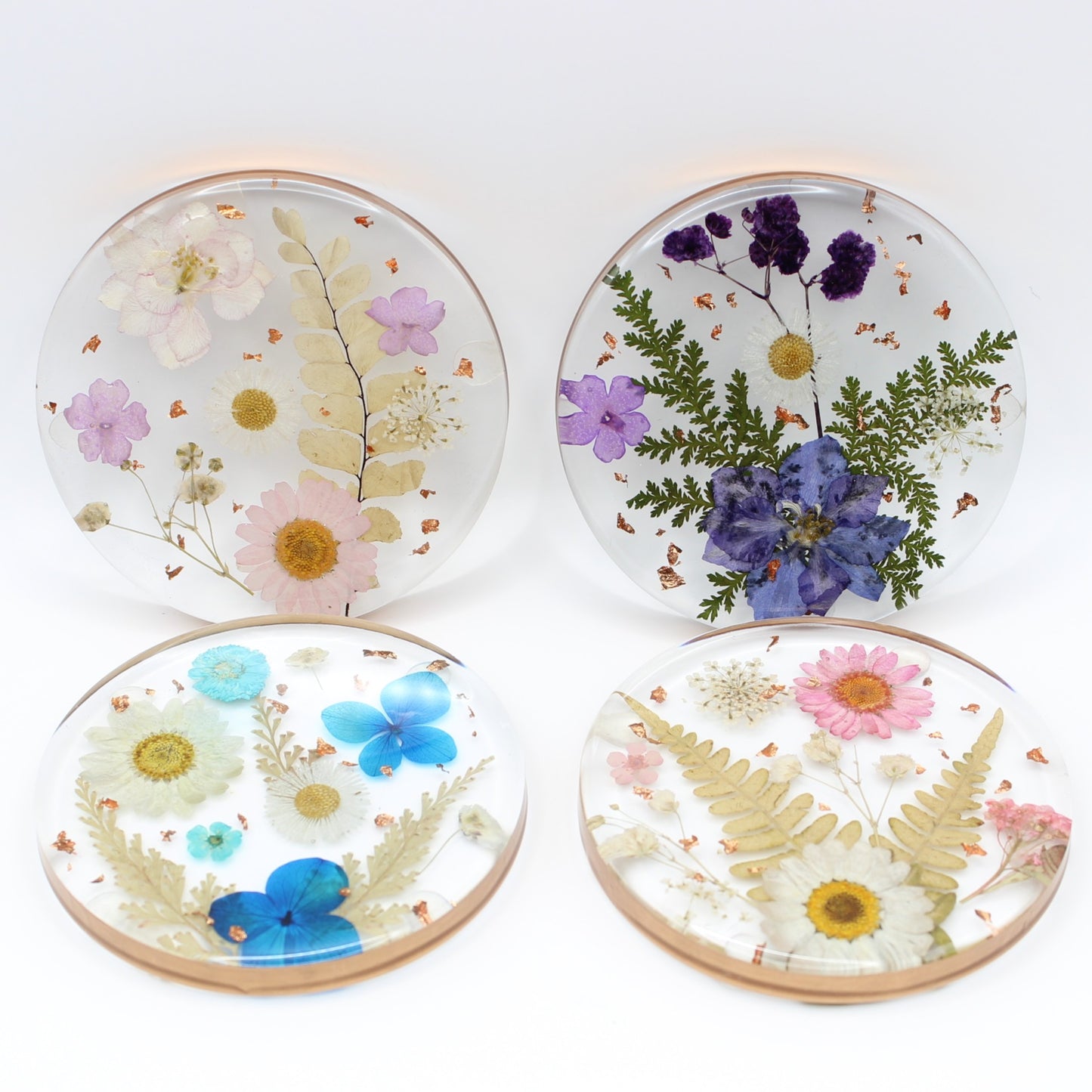 Round Floral Coaster Set