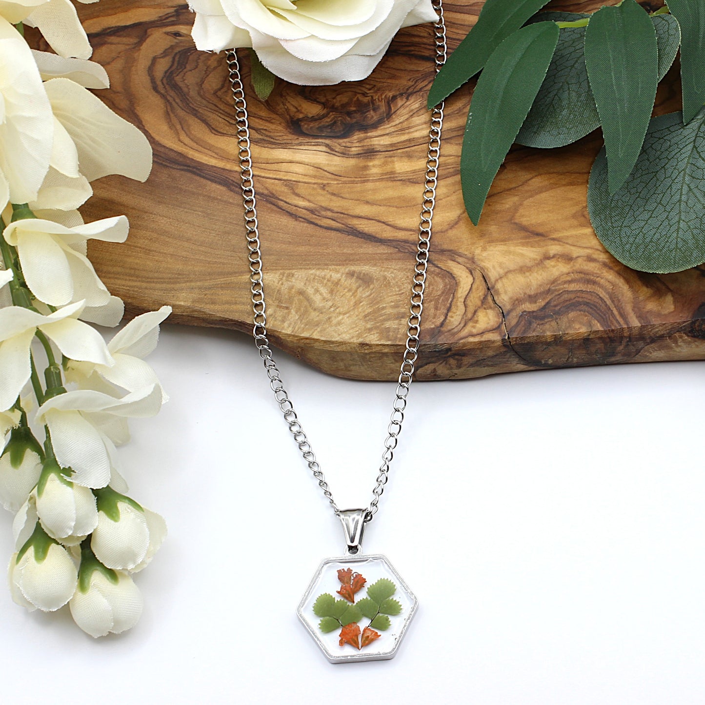 Pressed Flower Necklace