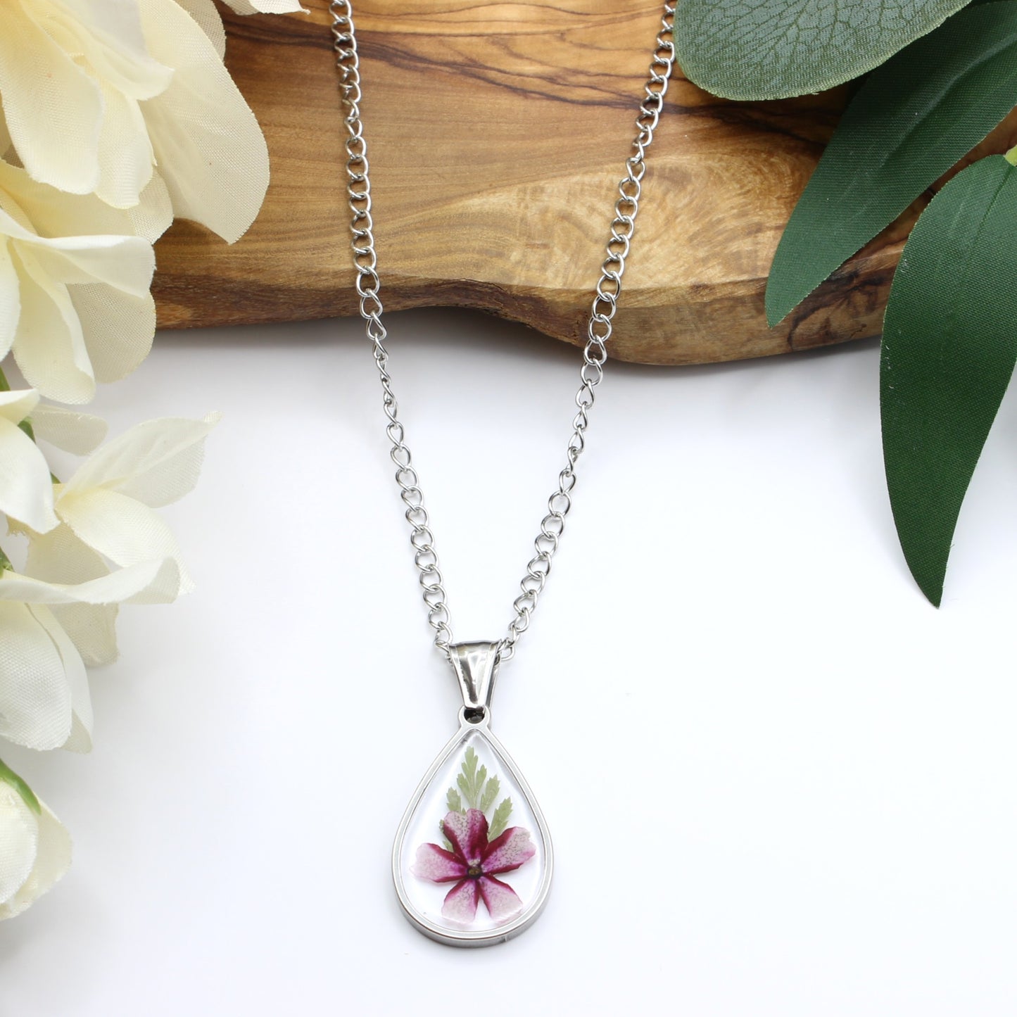 Pressed Flower Necklace