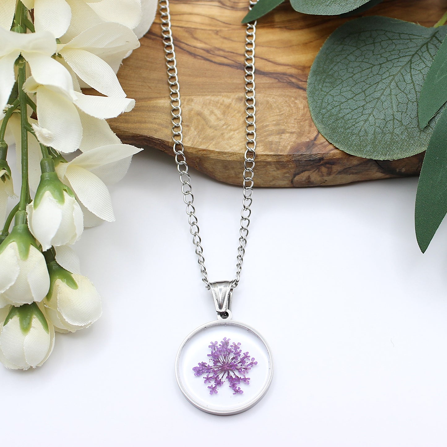 Pressed Flower Necklace