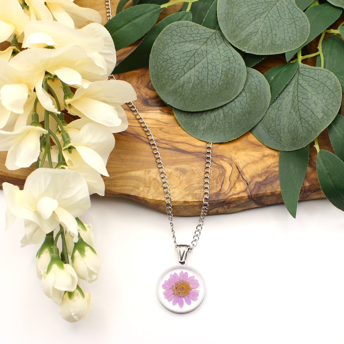 Pressed Flower Necklace