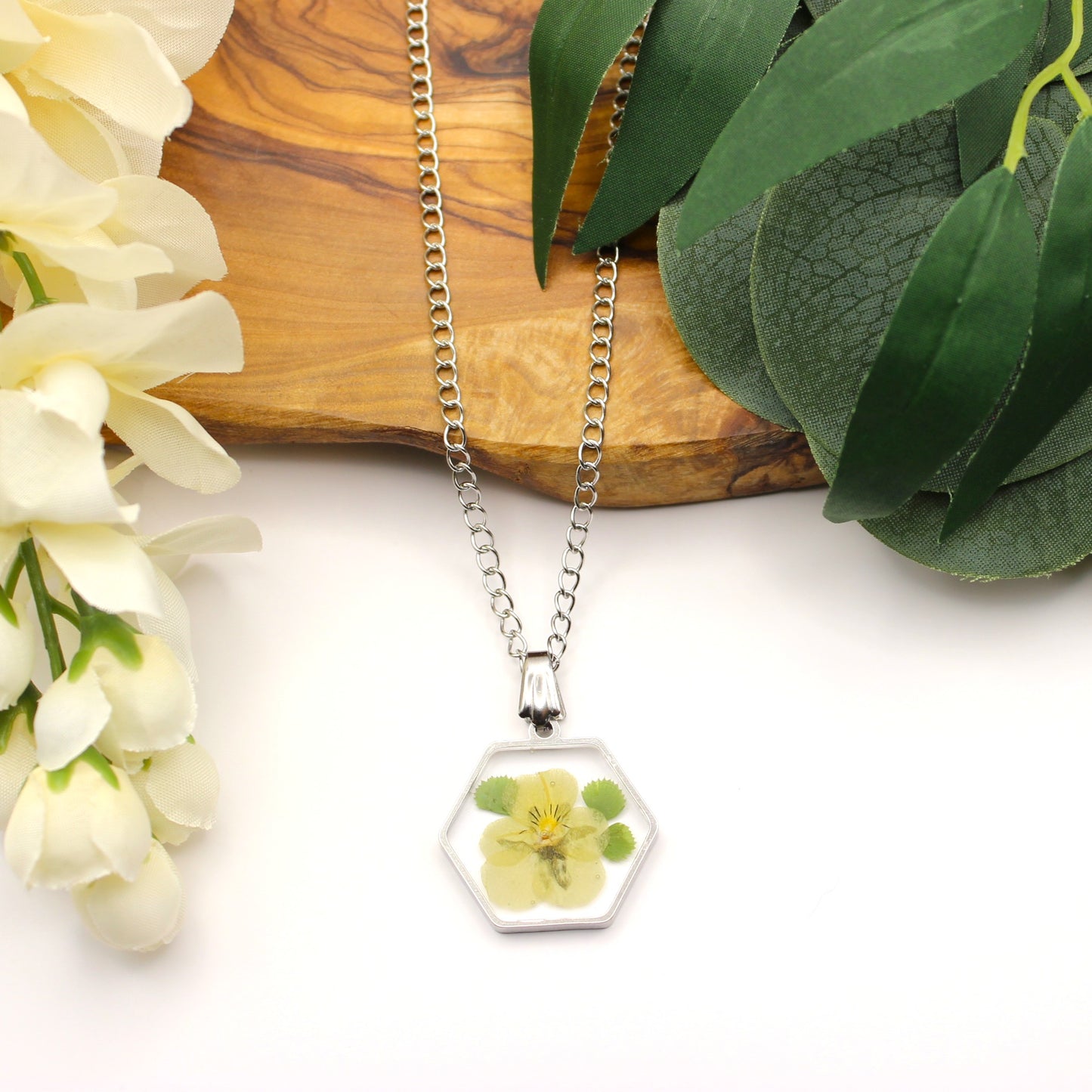 Pressed Flower Necklace