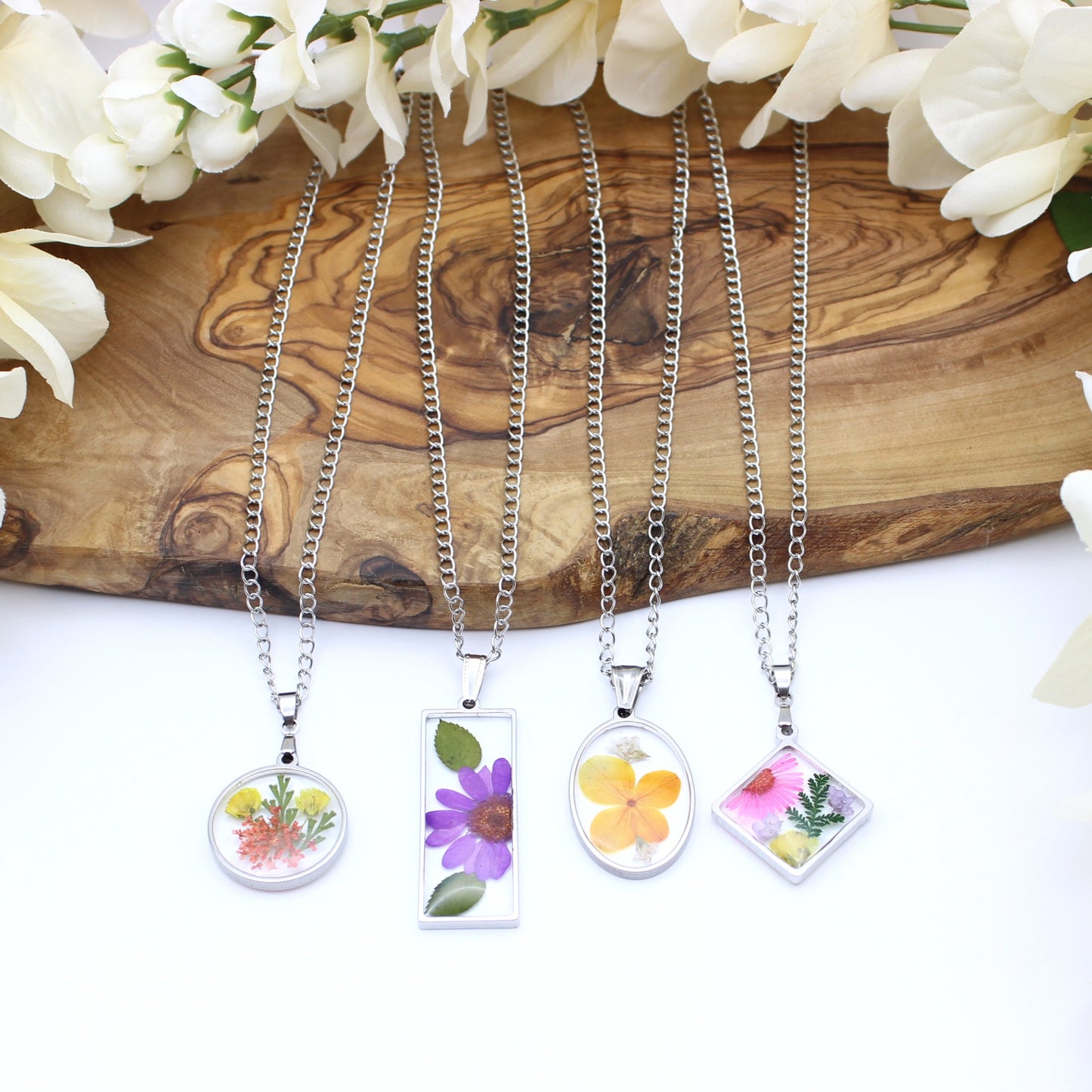 Pressed Flower Necklace