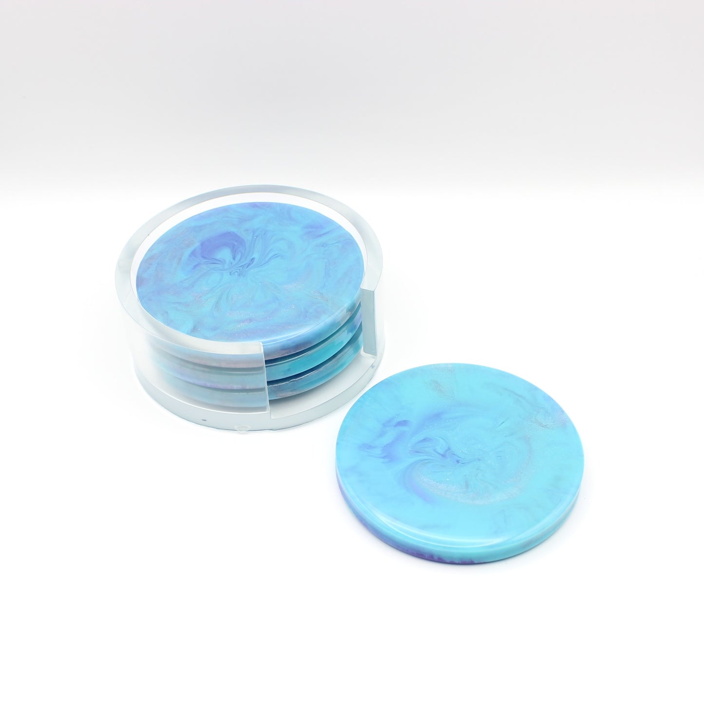 Teal and Purple Coaster Set