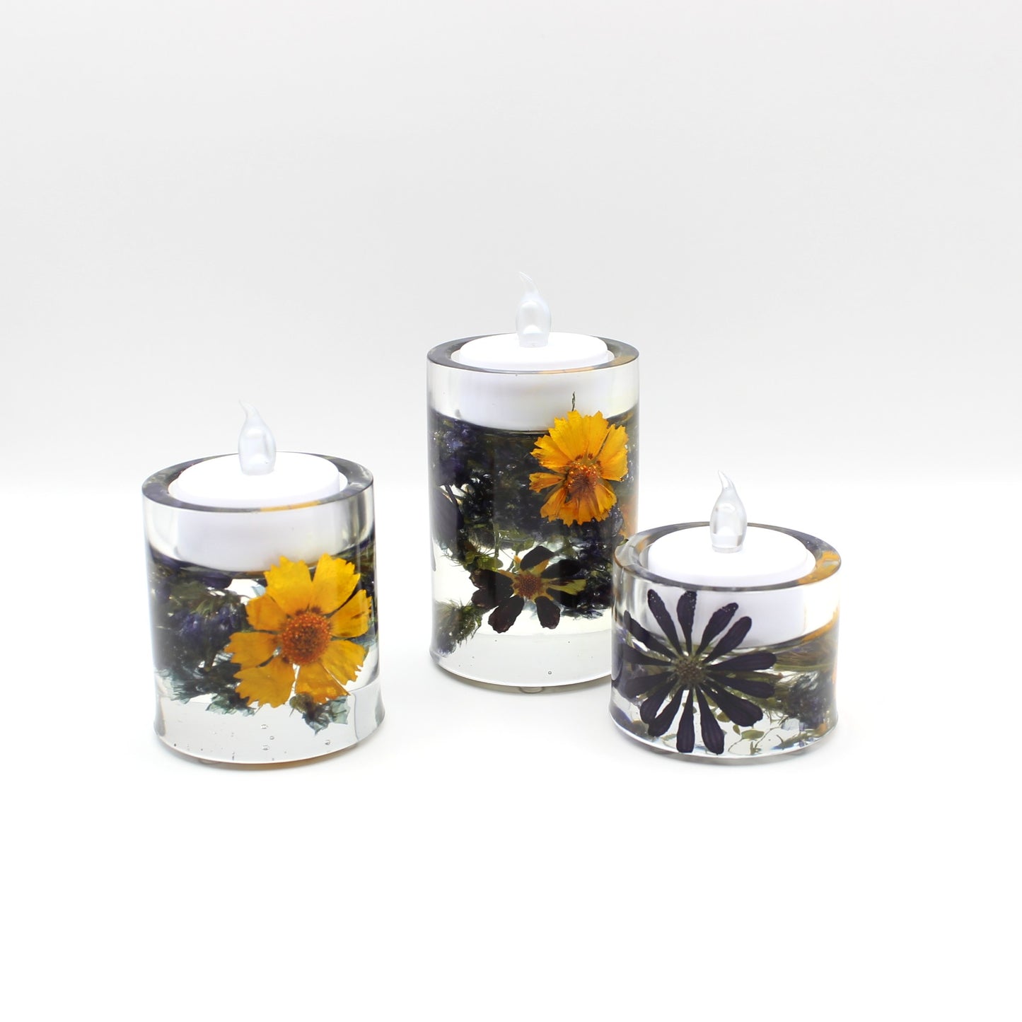 Floral Tealight Holders (set of 3)
