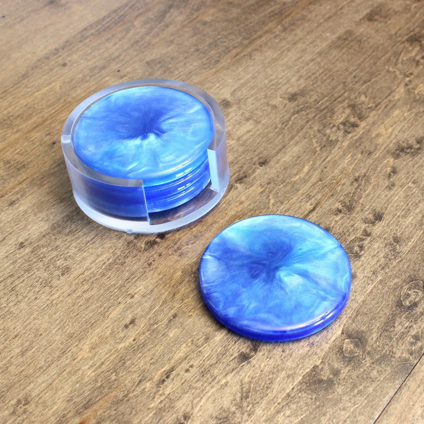 Two-toned Blue Coaster Set