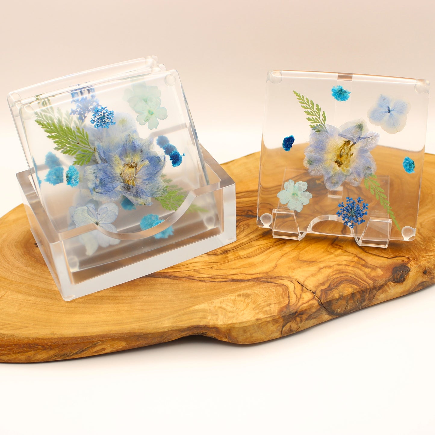 Square Floral Coaster Set