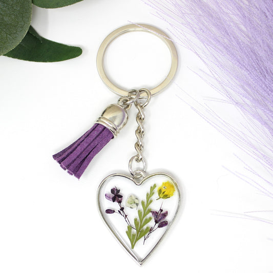 Pressed Flower Keychain