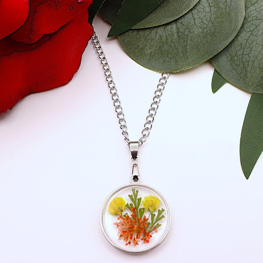 Pressed Flower Necklace