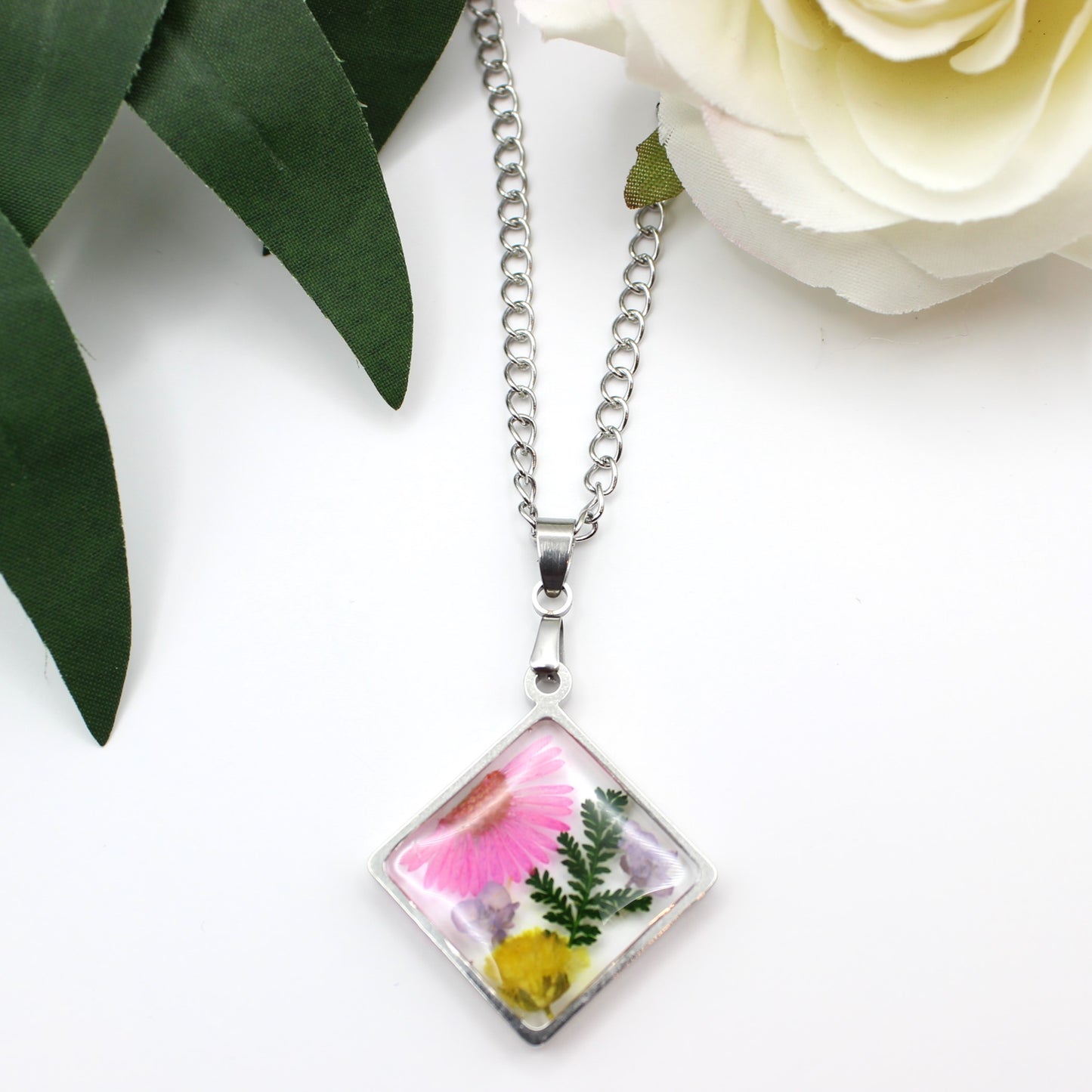 Pressed Flower Necklace