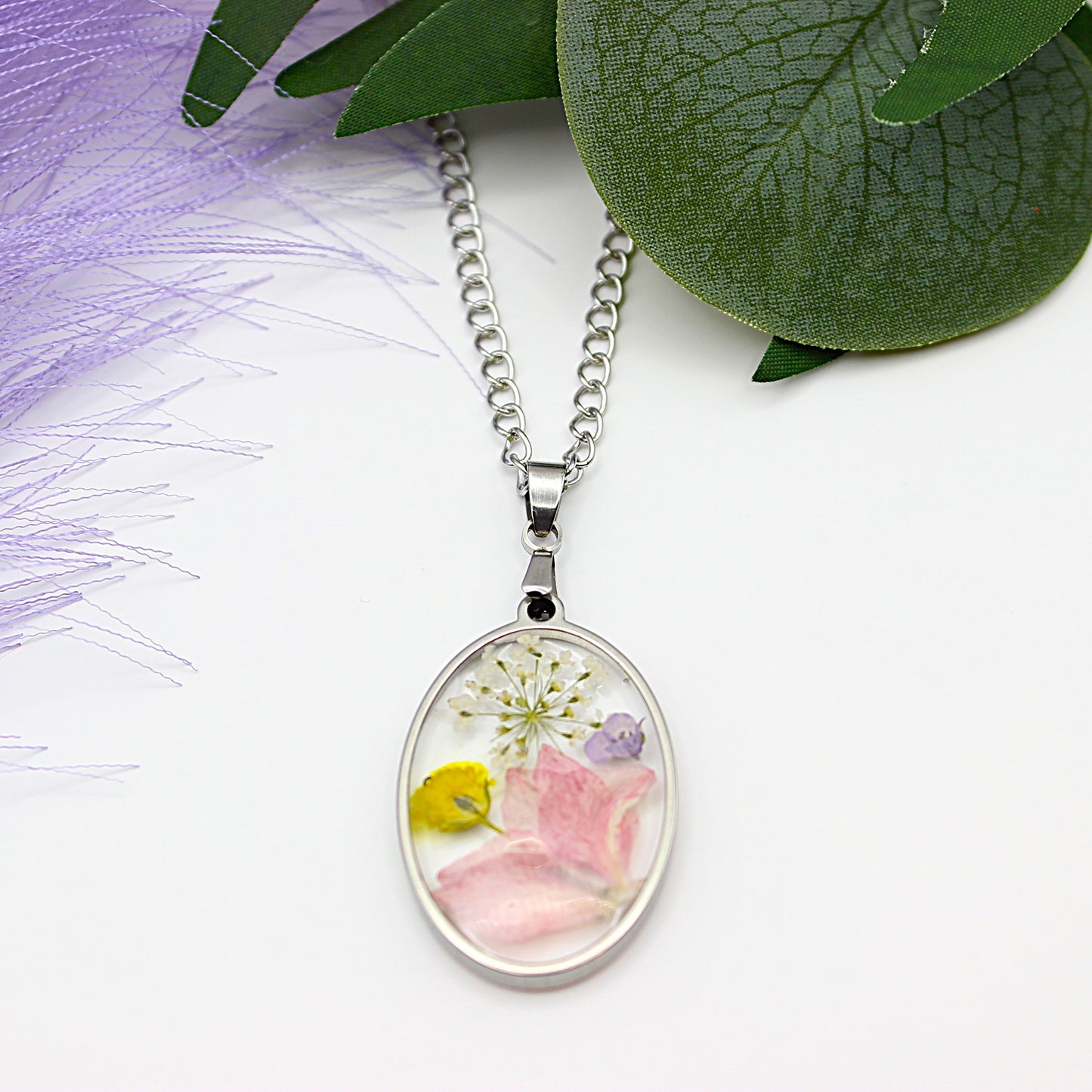 Pressed Flower Necklace