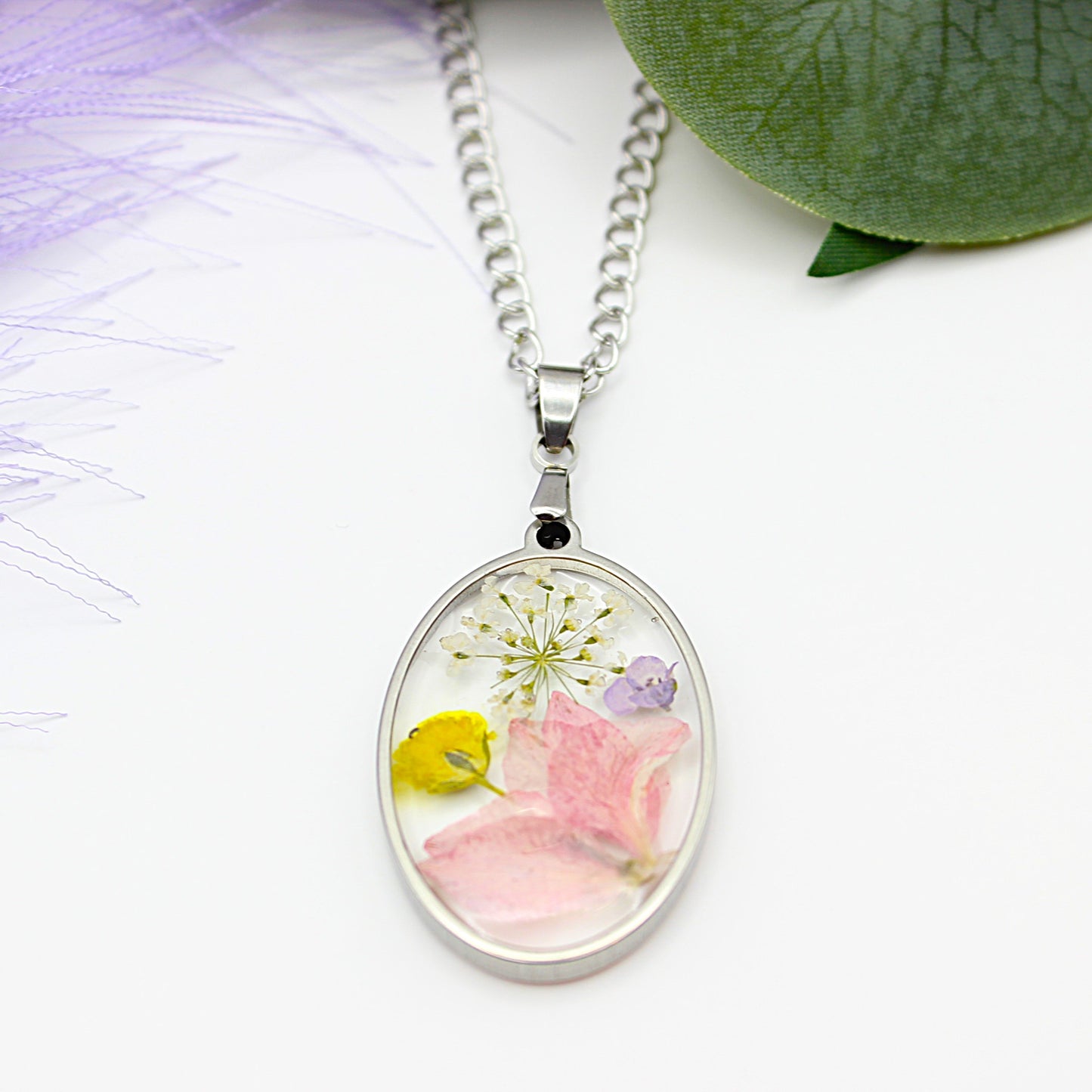 Pressed Flower Necklace