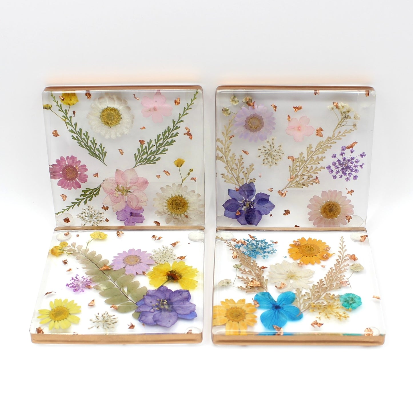 Square Floral Coaster Set