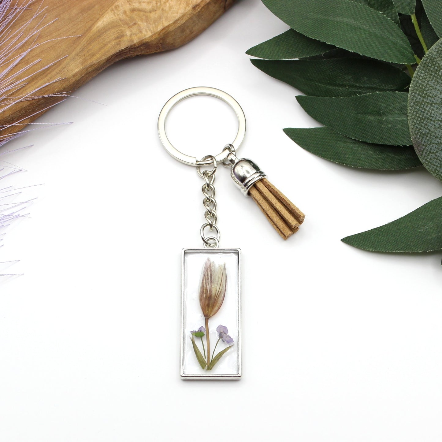Pressed Flower Keychain
