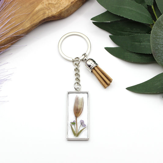 Pressed Flower Keychain