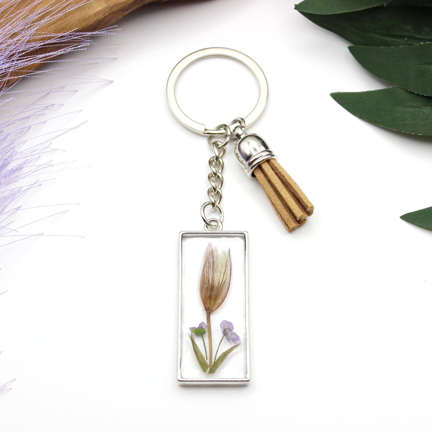 Pressed Flower Keychain