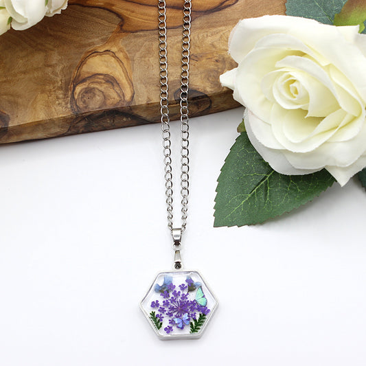 Pressed Flower Necklace
