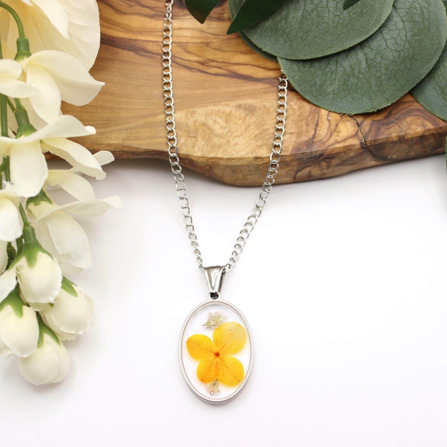 Pressed Flower Necklace