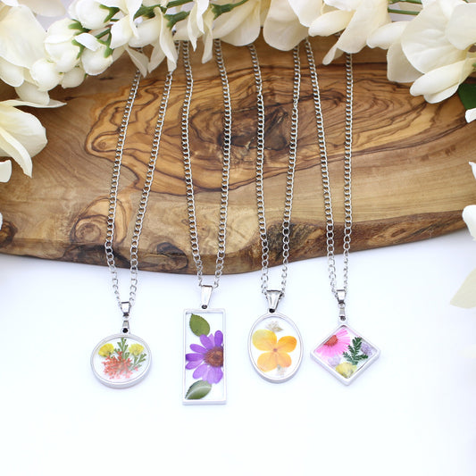 Pressed Flower Necklace
