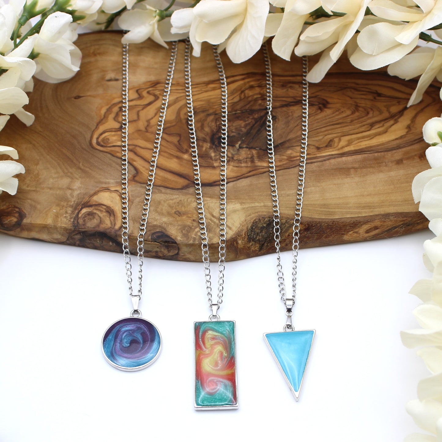 Resin Pendant Necklaces