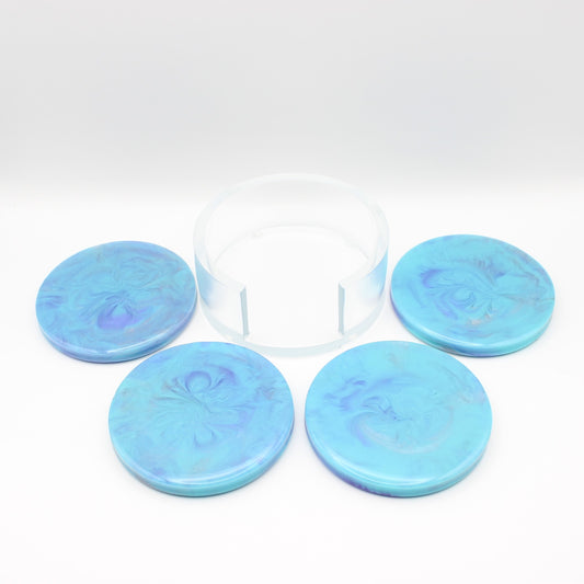Teal and Purple Coaster Set