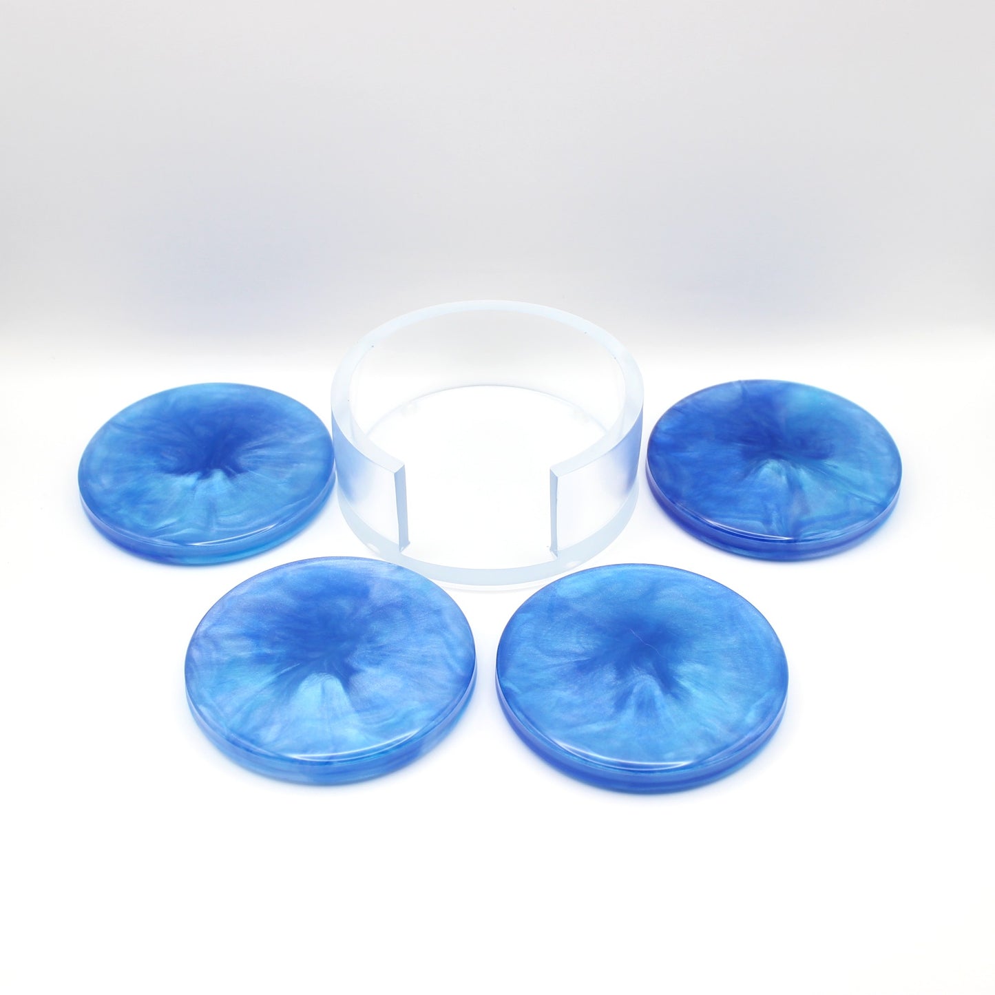 Two-toned Blue Coaster Set
