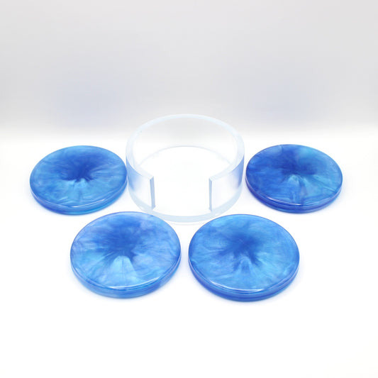 Two-toned Blue Coaster Set