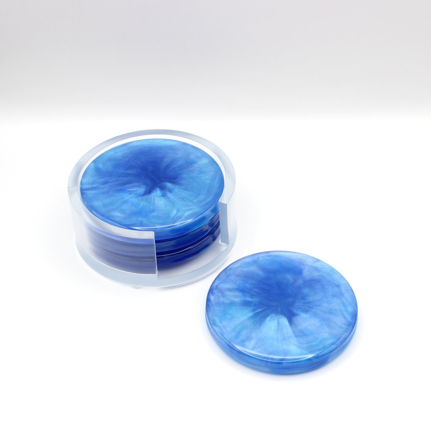 Two-toned Blue Coaster Set