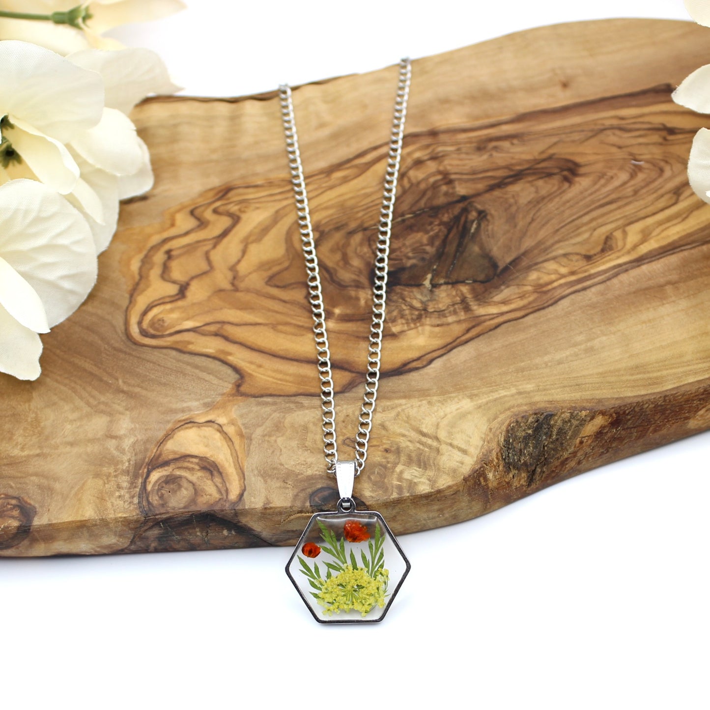 Pressed Flower Necklace