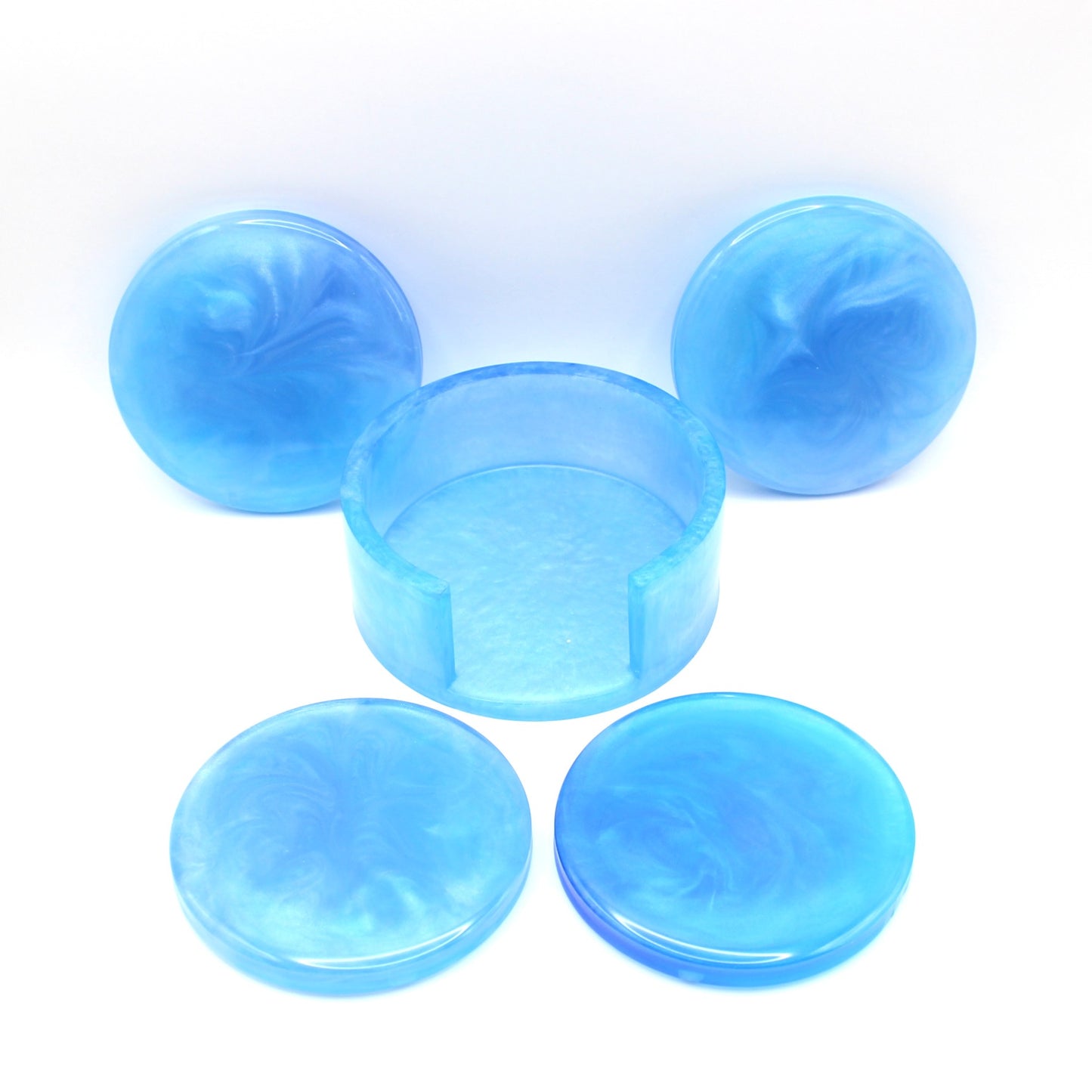 Two-toned Blue Coaster Set