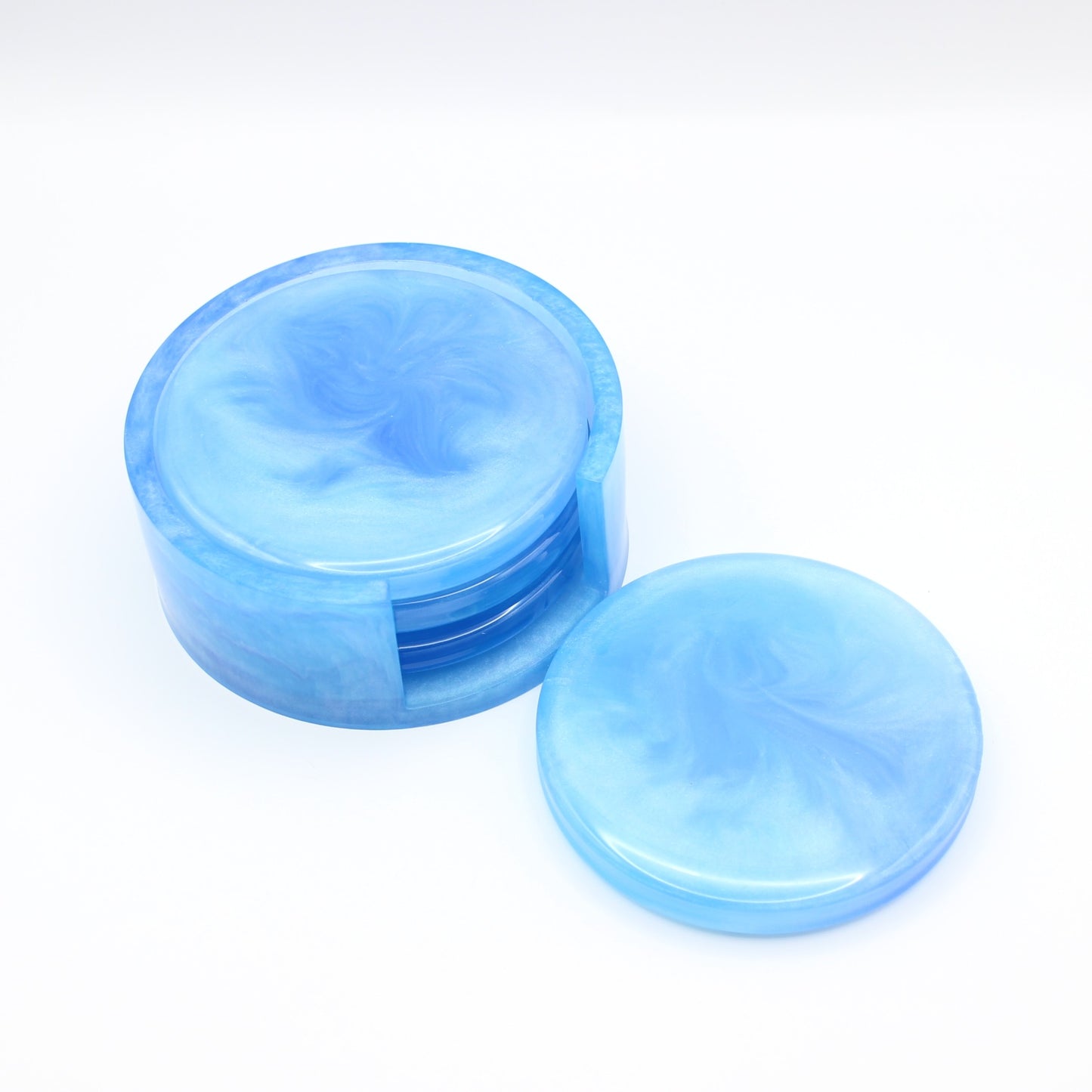 Two-toned Blue Coaster Set