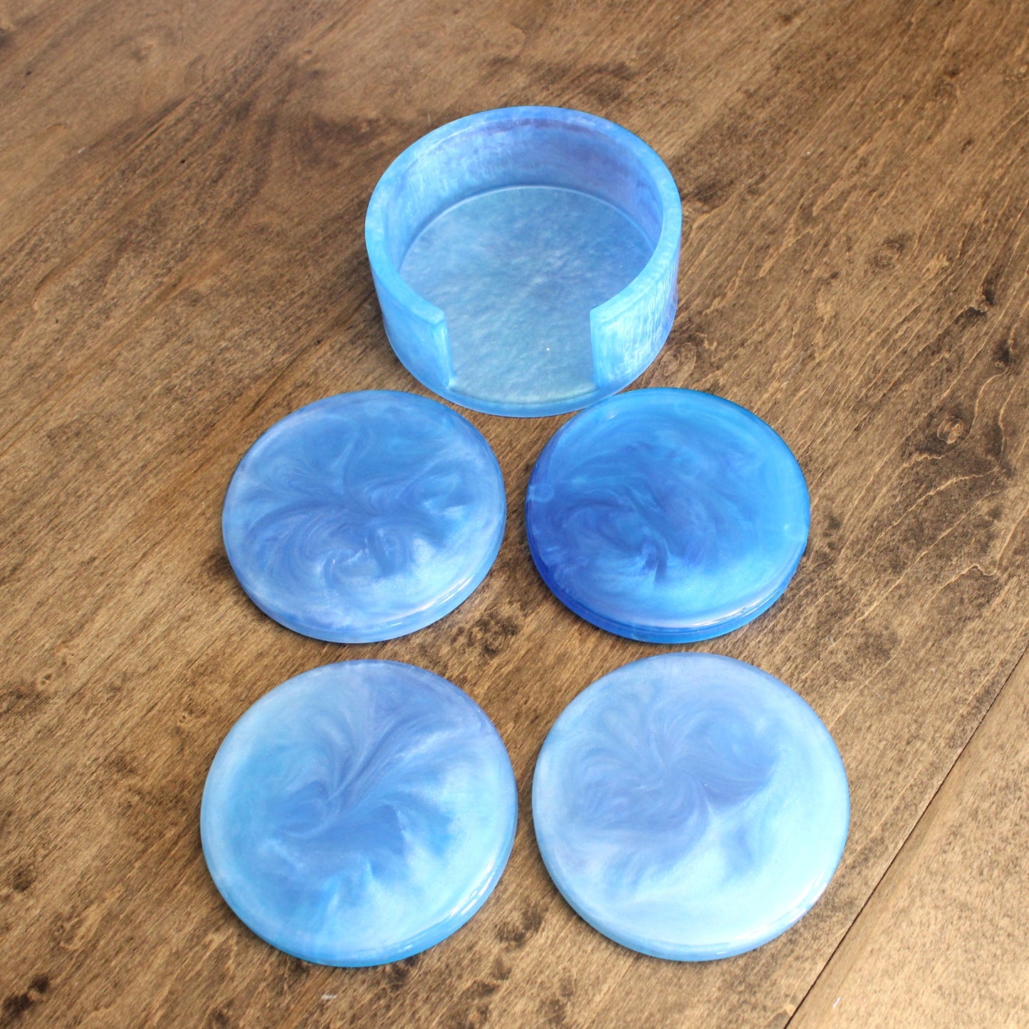 Two-toned Blue Coaster Set