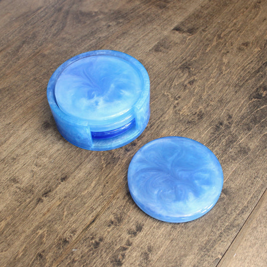 Two-toned Blue Coaster Set