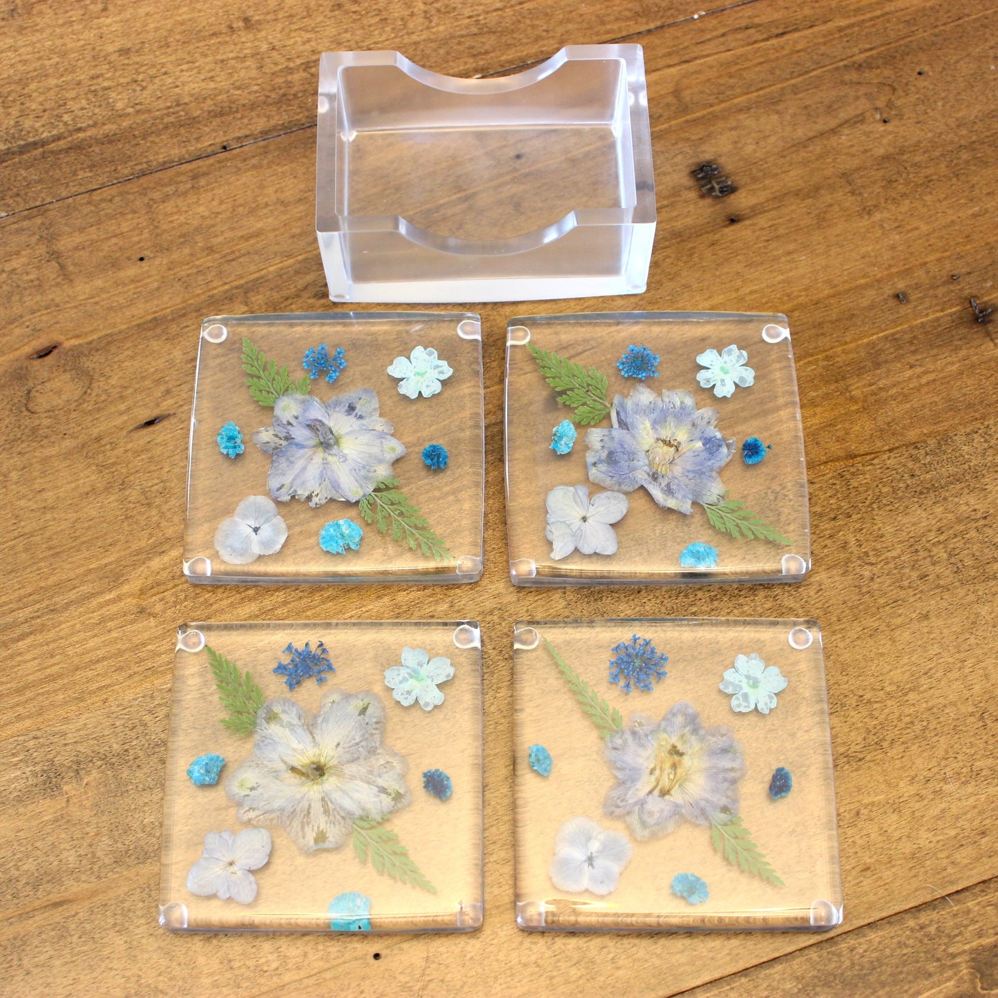 Square Floral Coaster Set
