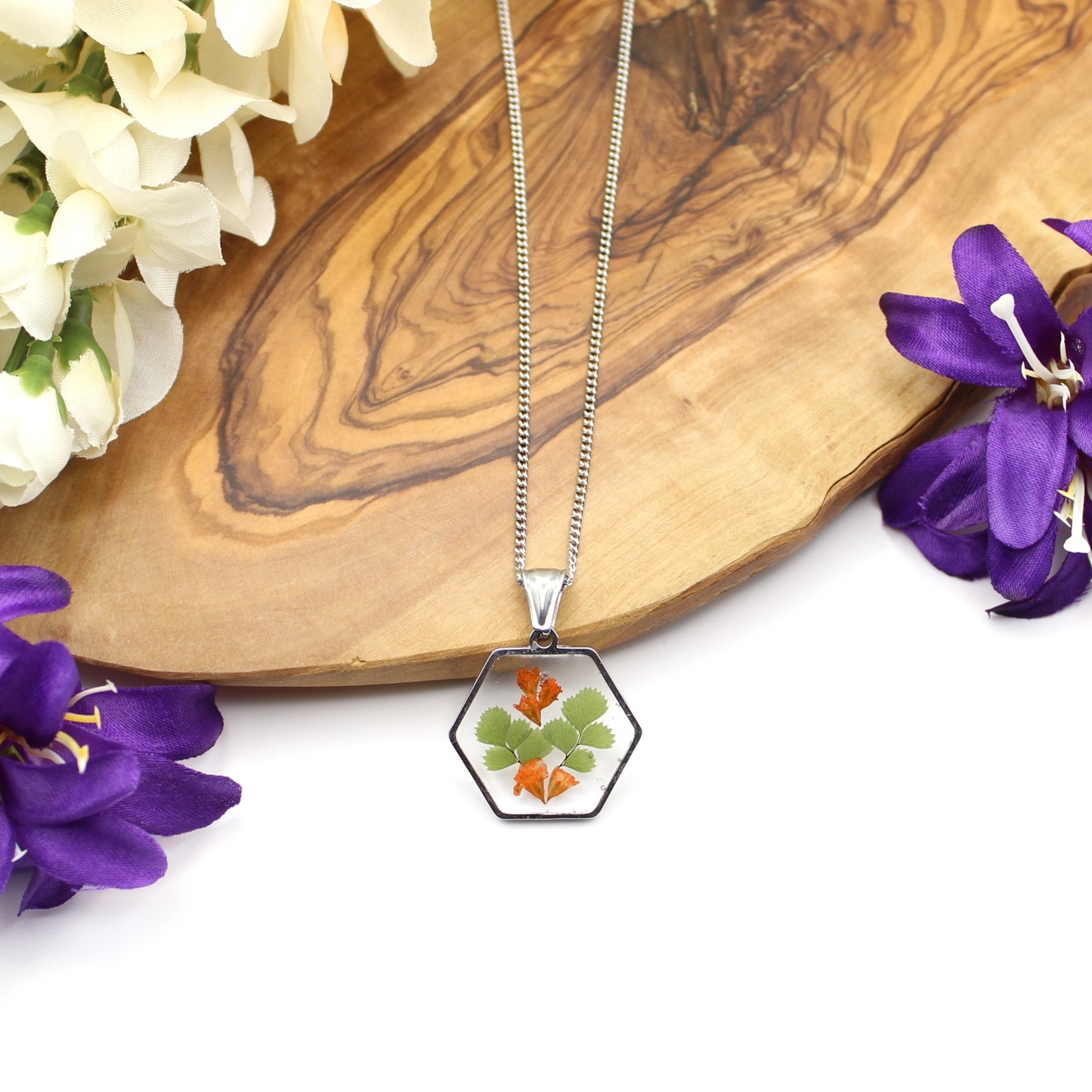 Pressed Flower Necklace