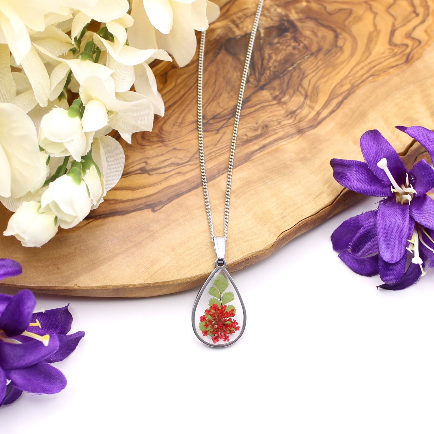 Pressed Flower Necklace