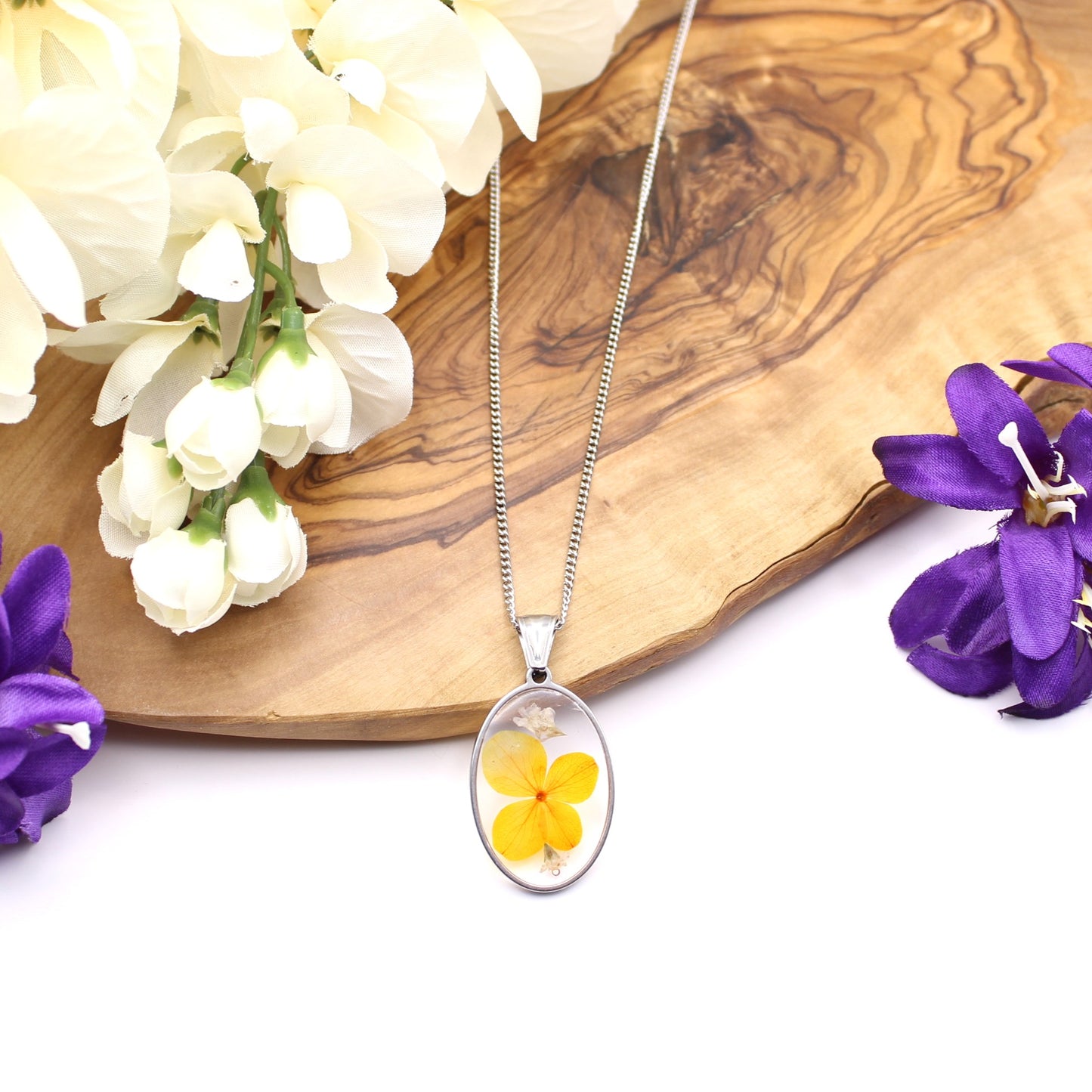 Pressed Flower Necklace