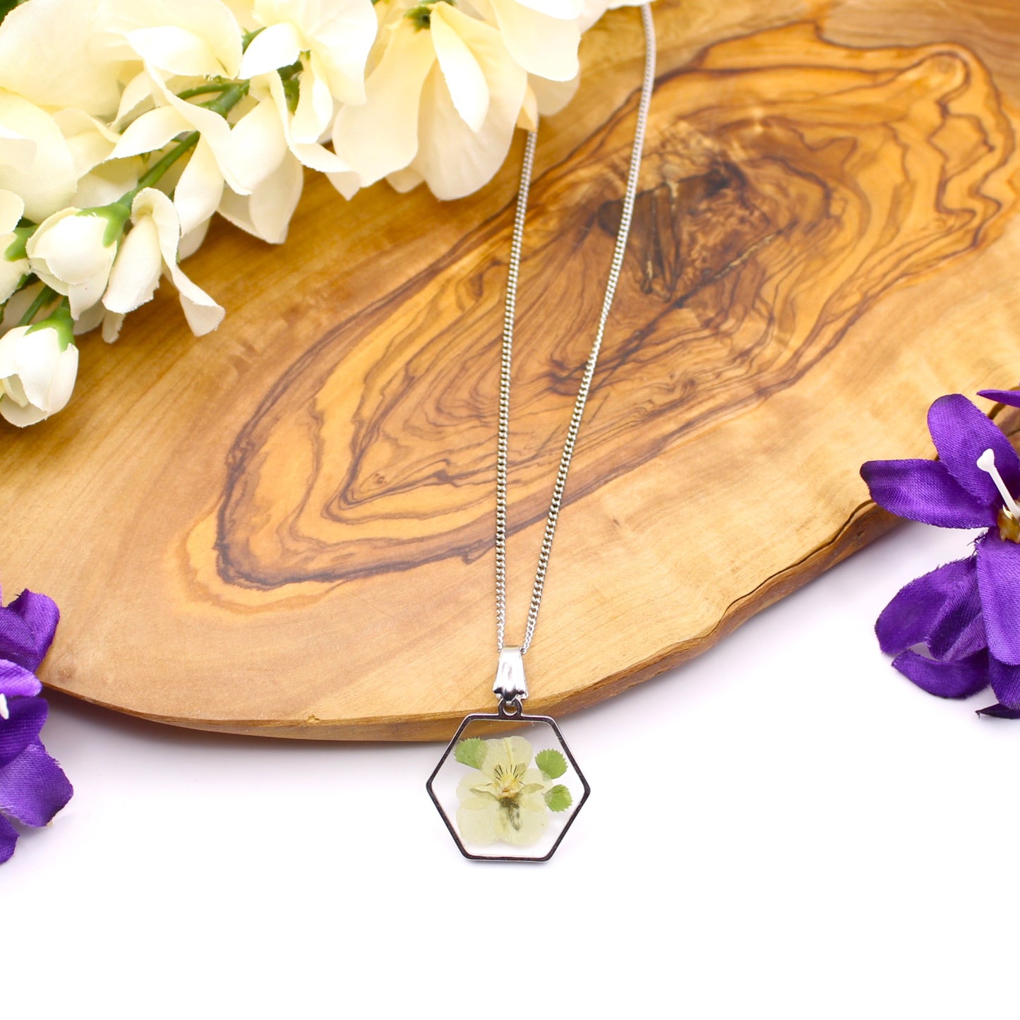Pressed Flower Necklace