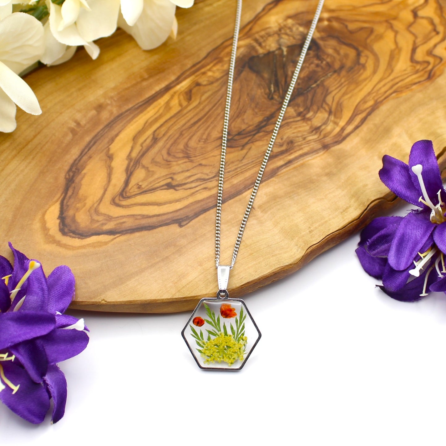 Pressed Flower Necklace