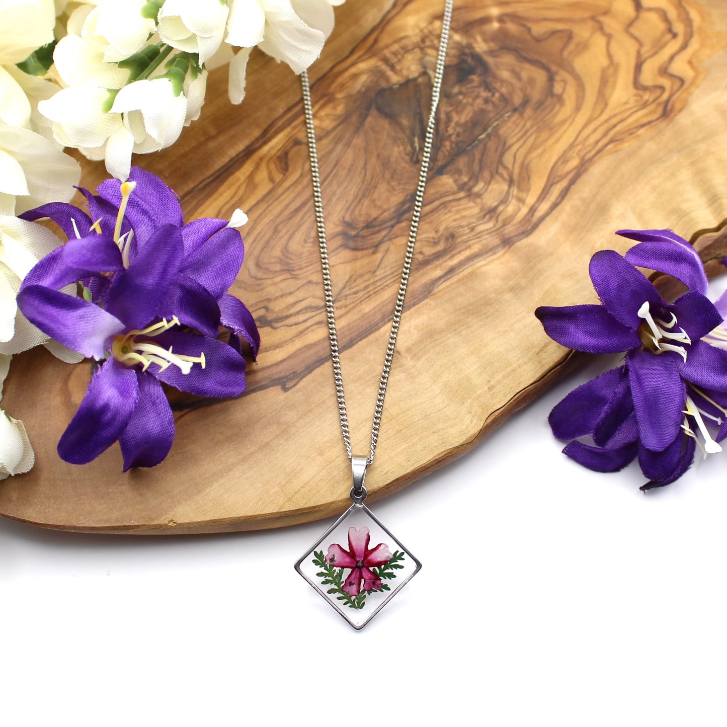 Pressed Flower Necklace