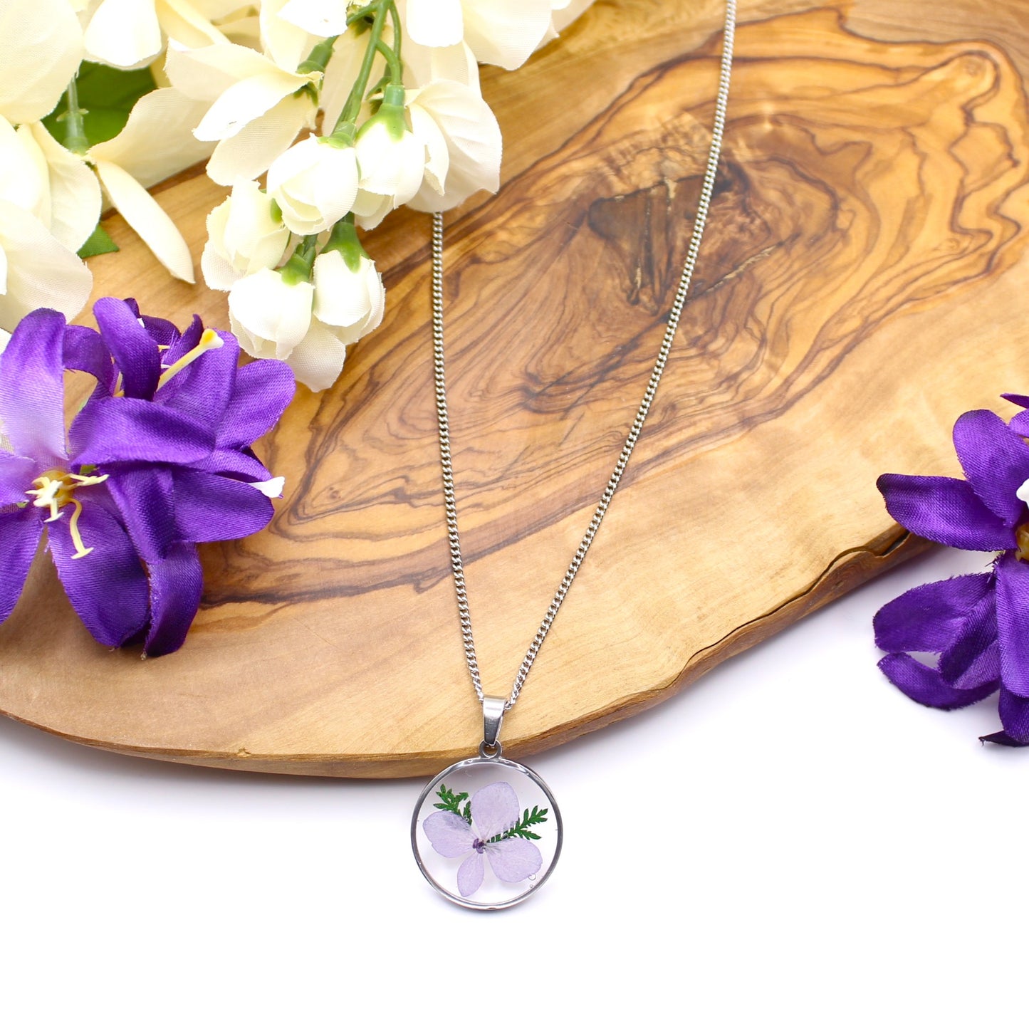 Pressed Flower Necklace