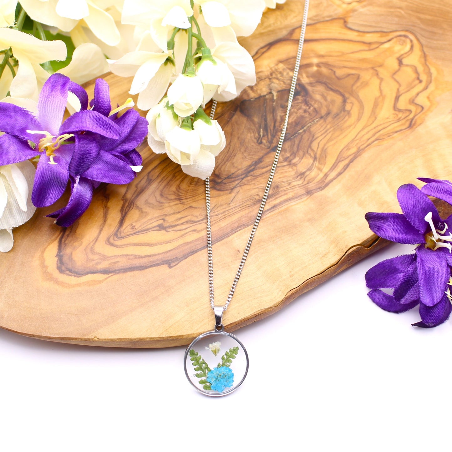 Pressed Flower Necklace